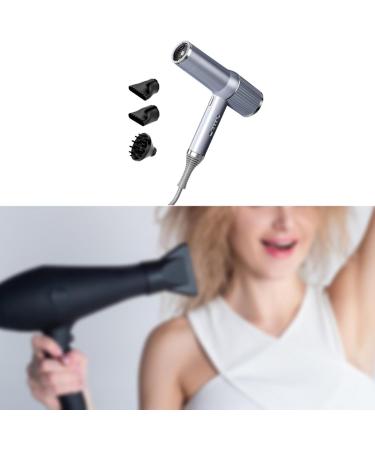 GaotKeut High Speed Hair Dryer Hair Styling Tool Fast Drying Mini Air Blower Blow Dryer for Hotel Dorm Women Curly Hair Travel Salon gray 3 Nozzle - Buy Online on GoSupps.com