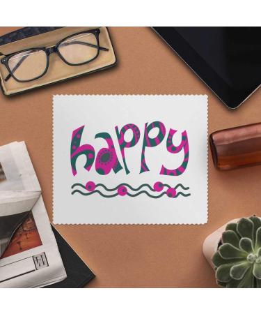 Buy 2 x 'Happy' Microfiber Lens Cleaning Cloths | Durable & Soft Glasses Care - International Shipping Available - Buy Online on GoSupps.com