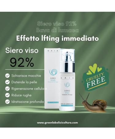Anti-aging moisturizing face serum formulated with 92% pure organic snail slime deeply hydrates smoothes wrinkles eliminates spots and scars elasticizes the skin 30 ml - Buy Online on GoSupps.com
