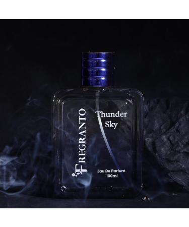 Thunder Sky Perfume For Men - 100 ML | Luxury Long Lasting Fragrance Spray | Eau De Perfum | White Wood Amber - Sweet Floral Fragrance Scent - Buy Online on GoSupps.com