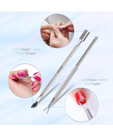 Nail Polish Gel Remover Tools Kit with Nail Remover Clips Nail File Nail Remover Pads Nail Brush purple - Buy Online on GoSupps.com