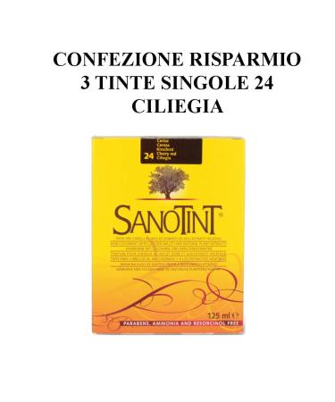 Buy SANOTINT Classic 24 Cherry Red 125ml (Set of 3) - International Shipping Available | Vibrant Hair Color - Buy Online on GoSupps.com