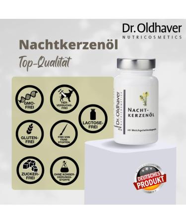 Dr. Oldhaver Night Candle Oil 500mg - 60 Capsules | High Gamma-Linolenic Acid for Beautiful Soft & Smooth Skin | Premium Quality - Buy Online on GoSupps.com