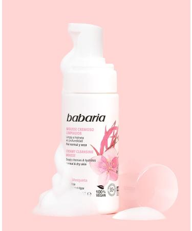  Babaria Babaria - Creamy foam deeply cleanses and hydrates formulated with rosehip and red algae normal and dry skin vegan unisex - 50ml - Buy Online on GoSupps.com