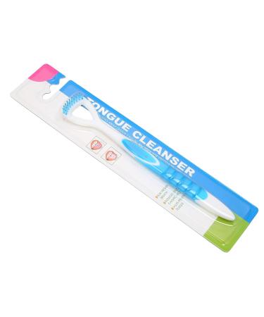 Ergonomic Tongue Scraper & Brush for Fresh Breath | Best Mouth Care Tool to Remove Plaque (Blue) - Buy Online on GoSupps.com