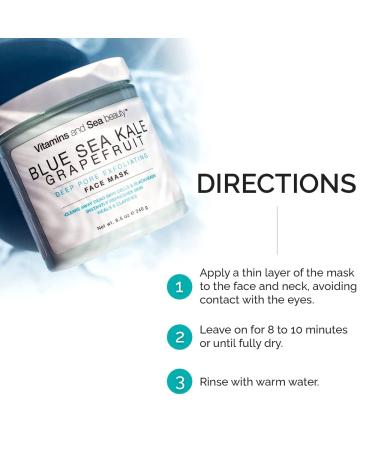 Sea Beauty Exfoliating Face Mask - Deep Pore Cleansing with Blue Sea Kale and Grapefruit - 8.5 Fl Oz - Buy Online on GoSupps.com