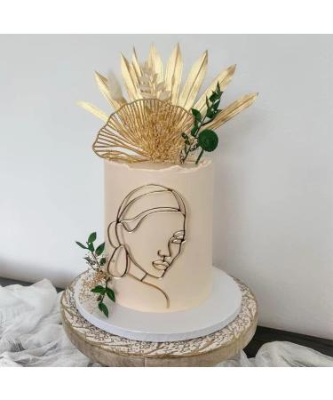 Boho Happy Birthday Cake Toppers Balls Cake Decorations with Palm Leaves Ginkgo Leaves for Birthday Party Wedding Baby Shower Boho Themed Party Supplies (Black) - Buy Online on GoSupps.com