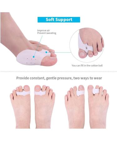 Toe Separator & Correction Set: 1 Pair Bale Toe Gladder + 3 Silicone Gel Separators - Perfect for Toe Alignment & Comfort - Buy Online on GoSupps.com