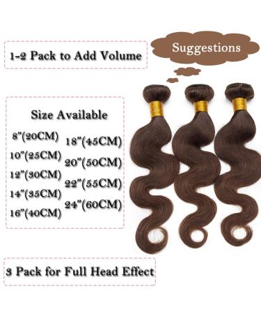 Buy SEGO Brazilian Human Hair Bundles Body Wave Weave - Virgin 100% Unprocessed Dark Brown Extensions (12 Bundle) - Fast International Shipping - Buy Online on GoSupps.com