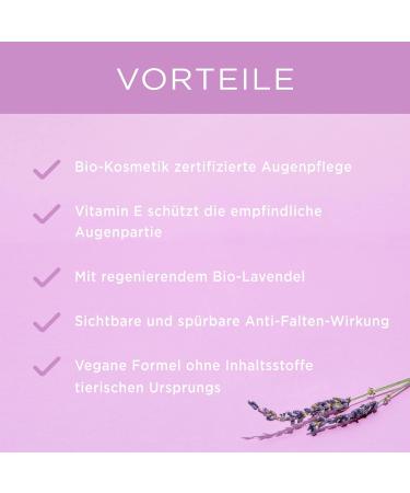 Garnier Anti-Fold Eye Care - Regenerating Lavender & Vitamin E | Vegan Natural Cosmetics | Garnier Bio 15 ml - Buy Online on GoSupps.com