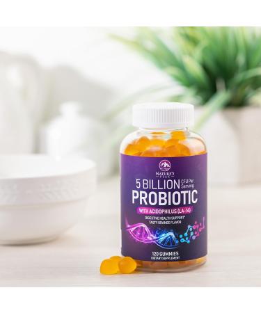 Probiotic Gummies 5 Billion CFU - Top 6 Pro Biotic Strains - Daily Probiotic Gummy Supplement for Women Men & Teens - Natural Digestive Health Good Gut & Immune Support - Orange Flavor - 120 Count 120 Count (Pack of 1) - Buy Online on GoSupps.com