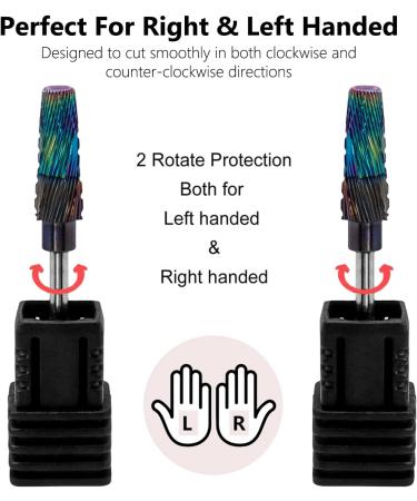 Gasea 5 In 1 Naill Drill Bit 3/32" Shank Professional Fast Remove Acrylic Nails Tapered Nail File Drill Bit for Manicure Pedicure - Buy Online on GoSupps.com