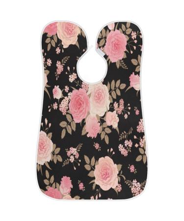 Roses Pattern Beard Bib Apron | Waterproof Hair Catcher for Men | Perfect Grooming Cloth & Gift Idea - Buy Online on GoSupps.com
