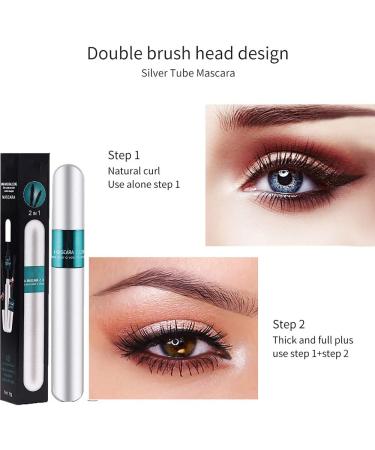 Lash Cosmetics Mascara Extension Fiber Lash Cosmetics Mascara 4d Silk Fiber Lash Mascara 2 In 1 Thrive Mascara for Natural Lengthening and Thickening Effect (2PCS) - Buy Online on GoSupps.com