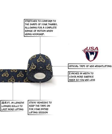 Liftgenie Thumb Adhesive Weightlifting Tape | Protects Thumbs When Lifting Weights & Prevents Knurling | Stretchy Adhesive Athletic Hook Grip Tape for Weightlifters Black 3 Rolls PRIME - Buy Online on GoSupps.com