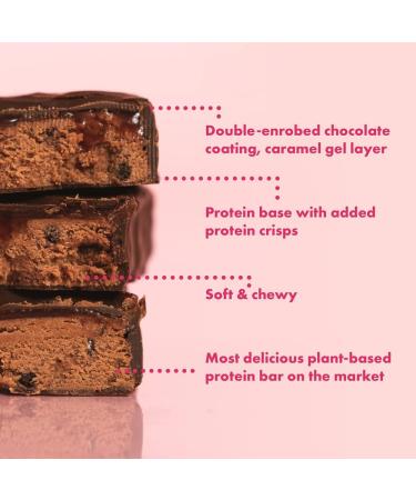 Blessed Vegan Protein Bars - Plant Based Protein Bars Low Calorie High Protein Meal Replacement Bar - Dairy Free Nutritious Vegan Snacks - 12 Pack Chocolate Raspberry - Buy Online on GoSupps.com