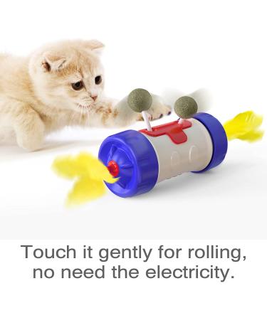 XIAOGO Cats Feather Toy - Interactive Moving Kitty Ball and Catnip Balls, Perfect Indoor Pet Supplies and Birthday Gift for Kittens - Buy Online on GoSupps.com