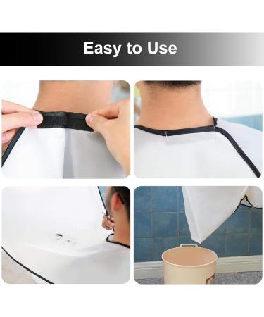 Rowwait Beard Bib Apron Beard Catcher with 2 Suction Cups Portable Beard Shaving Bib Beard Trimmer Catcher Beard Shaving Apron Bib Moustache Grooming Tool for Men's Trimming Hair Cutting Cape(White) - Buy Online on GoSupps.com
