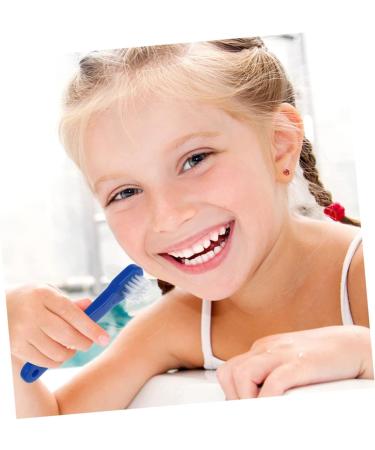Partykindom Double-Headed Toothbrush for Dentures - 6 Pack | Hard Cleaning Brush for Prosthesis & False Teeth | Travel Size Adult Dental Care - Buy Online on GoSupps.com