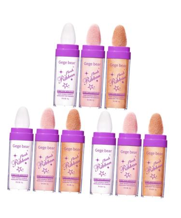 Angoily 9 Pcs Highlight Pat Powder Face Powder Loose Makeup Supply Highlighter Stick Makeup Voss Whole Body 1 count (Pack of 1) Assorted Colorx3pcs