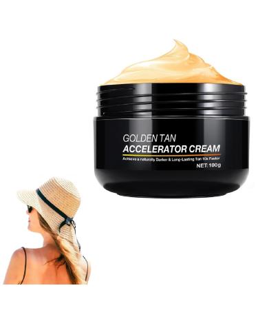 Tanning Accelerator Cream 100g Long Lasting Sunbed Cream Golden Tan Accelerator Outdoor Sun Rapid Tanning Cream Sunbed Tanning Accelerator Intensive Tanning Gel for Outdoor Sun and Tanning Beds
