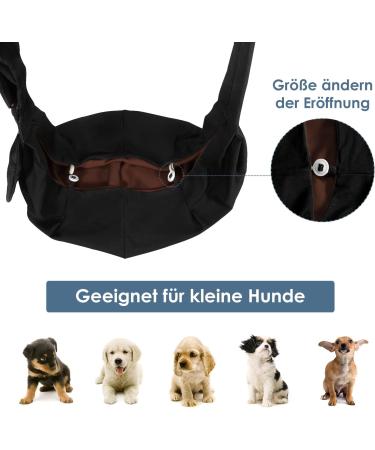 Slowton Dog Carrier Bag - Adjustable & Padded Pet Carrier for Small Dogs (1.3-3.6kg) - Perfect for Outdoor Walks & Excursions - Black - Buy Online on GoSupps.com