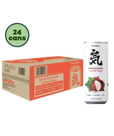 CHI FOREST Fizzy Lychee Sparkling Water 11.15 fl oz (Pack of 24) - Refreshing and Delicious - Buy Online on GoSupps.com