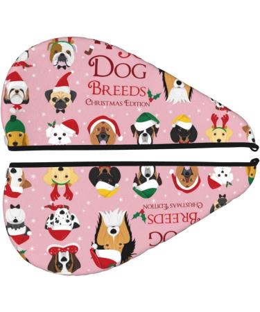 Microfiber Hair Drying Cap - Christmas Edition for 30 Dog Breeds | Soft Quick Dry Towel Wrap for Curly Long & Thick Hair - Buy Online on GoSupps.com