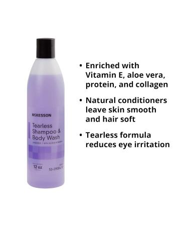 Buy McKesson Tearless Shampoo & Body Wash - Aloe & Vitamin E Lavender Scent 12 oz - Gentle & Hypoallergenic for All Ages | International Shipping Available - Buy Online on GoSupps.com