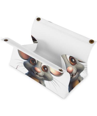 Tissue Box Cover Tissue Box Holder Mouse Showing Teeth Print Tissue Holder Travel Tissue Packs Facial Paper Holder Decorative Holder - Buy Online on GoSupps.com