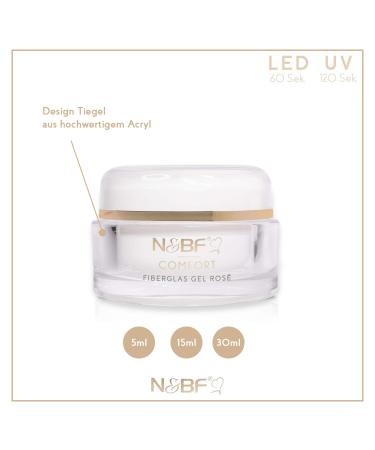 Buy N&BF UV + LED Fiberglass Gel Comfort Line Rose 15ml | High-Quality Professional Fiberglass Gel | Prime Men Assembly Gel | Stable & Break-Proof | Made in Germany - Buy Online on GoSupps.com