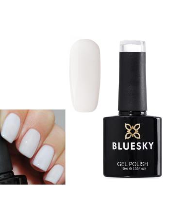 Bluesky White Pearl A41 Gel Nail Polish UV-LED Soak-Off 10 ml plus 2 Homebeautyforyou Shine Wipes White