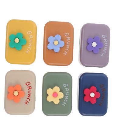 Lurrose 6st invisible accompanying box contact lens applicator pearl case for contact lenses soaking tanks for contact lenses contact lens suction cosmetics travel box plastic