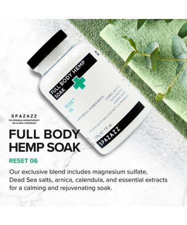 Spazazz Full Body Hemp Soak 1000mg - Aromatherapy Bath Salts for Spa & Hot Tub - 538g/19oz - Buy Online on GoSupps.com