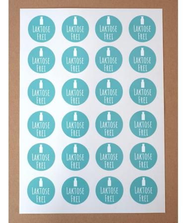 Lactose-Free Information Stickers | 24 Round 4 cm Stickers for Easy Labeling | International Shipping - Buy Online on GoSupps.com