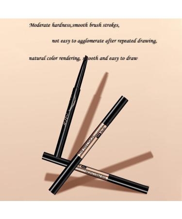 Eyebrow Liner Pencil - Double-Ended Ultra-fine Eyebrow Pencil | PAuto-Rotating Eyebrow Pencil Waterproof Eyebrow Makeup Pencil Liner for Lasting Eyebrow Makeup Light Brown - Buy Online on GoSupps.com