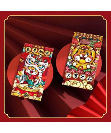 Kuuddker 6 Pcs Chinese New Year Red Envelopes 2022 Zodiac Year Bao Cartoon Lucky Money Packets for Spring Festival - Buy Online on GoSupps.com