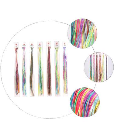 7 Sets Colored Hair Rope Hair Accessories for Girls Hair Tinsel Strands Kids Wigs Girl Scrunchies Colorful Wigs Colored Wig Braided Hair Ropes Tiara Child Ribbon To Weave Polyester - Buy Online on GoSupps.com