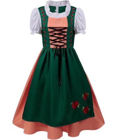 Dirndl - Robe midi pour femme - Robe traditionnelle bavaroise - Costume de cosplay pour femme et fille - Costume de f te de la bi re - Avec tablier et chemisier - Robe de loisirs S Vert - Buy Online on GoSupps.com