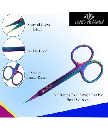 Professional Japanese Grade Curved Fingernail Cuticle Scissors - Titanium Trim Quality, Extra Fine Super Sharp Blade for Precision Manicure - Buy Online on GoSupps.com