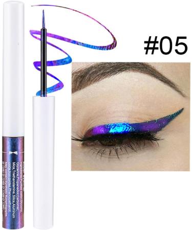 EONFAVE EONFAVE Chameleon Liquid Eyeliner Waterproof Liquid Eyeliner Metallic Glitter Pencil Multichrome Eyeshadow Ultra Fine Tip (05#blue-violet) - Buy Online on GoSupps.com