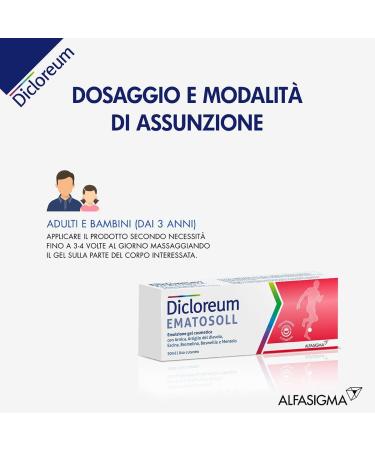 Buy Alfasigma Dicloreum Ematosoll Gel 50 ml | Fast International Shipping for Pain Relief - Buy Online on GoSupps.com