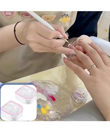 JUNEYE 2-piece set of pink nail soaking bowls nail spa bowls nail art removers soaking therapy bowls for nail art spa tools - Buy Online on GoSupps.com