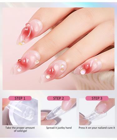 BISHENGYF Solid Builder Nail Gel and Chrome Nail Powder Set 3D Sculpt Gel for Nail Art DIY D Gel Gold and White Powders - Buy Online on GoSupps.com