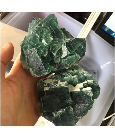 for 1pc 320-1000g Natural Raw Crystal Stone Unpolished Green Fluorite Rough Rock Oblique Cube Cluster Crystals Decor (Size : 340-360g) - Buy Online on GoSupps.com