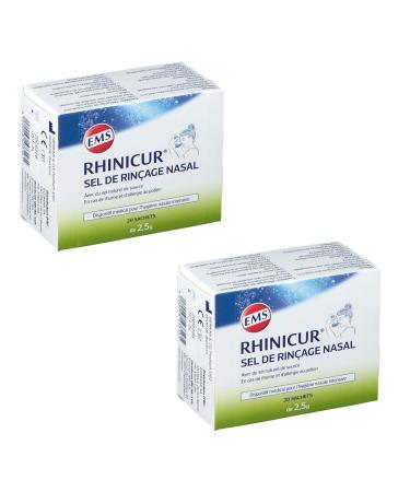 RHINICUR Rinse Salt containing a Mixture of Mineral Salts with 5% Natural EMS Salt 2 Boxes of 20 Sachets of RHINICUR Rinse Salt (2)