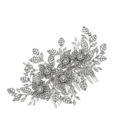 Ipetboom bride hair combs hair accessories for women wedding European and American accessories hair comb silver hair clips hollow out Hair up headgear alloy comb bride