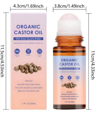 Castor oil Organic castor oil 50 ml cold pressed and unrefined deep hydration and smoothing moisturizing soothing for face hair skin body care scalp oil 3 pieces 3PC - Buy Online on GoSupps.com