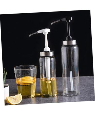 GRIRIW Kitchen Cruet Mayonnaise Bottle Kitchen Honey Dispenser Liquid Dispenser Condiment Pump Bottle Kitchen Oil Bottle Soy Sauce Bottle Glass Stainless Steel Fuel Consumption 22.5x6x6cm Black - Buy Online on GoSupps.com