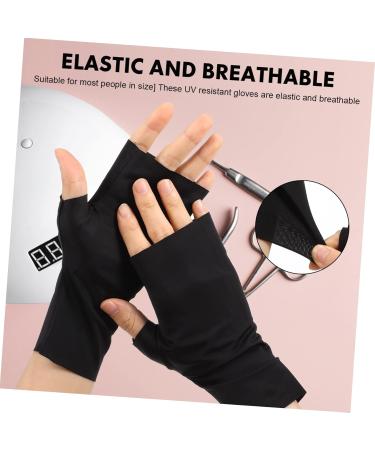 Healvian 4 Pairs Nail Gloves Anti Gloves Manicure Gloves Protection Gloves for Nails Gloves for Gel Nail Anti Fingerless Gloves Rays Gloves Gloves Nail Art UV Gloves Nylon - Buy Online on GoSupps.com